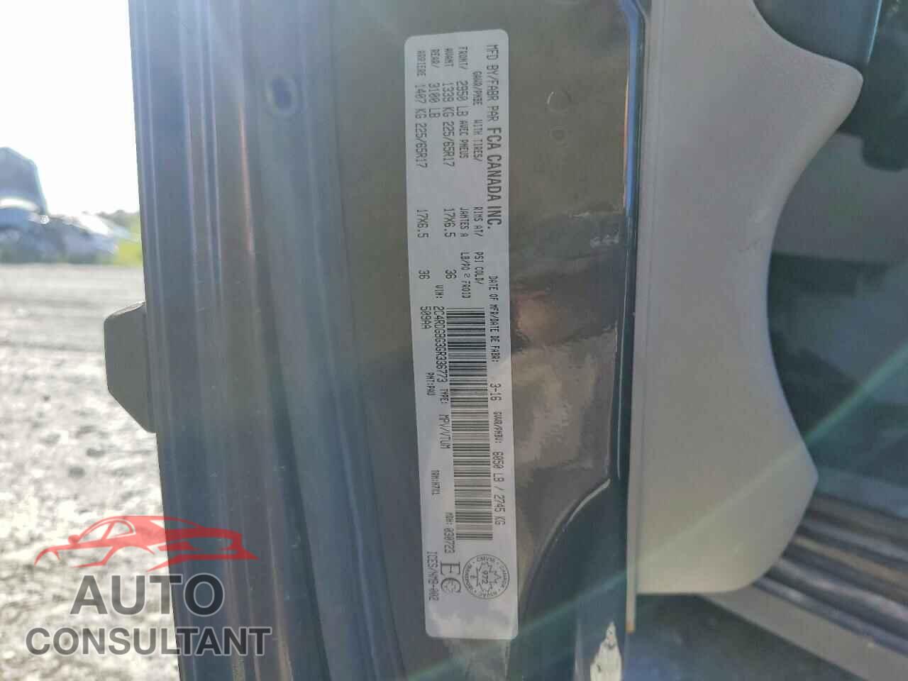 DODGE CARAVAN 2016 - 2C4RDGBG3GR336773