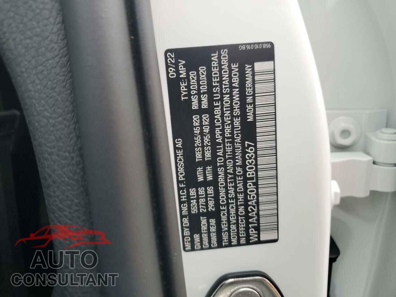 PORSCHE MACAN BASE 2023 - WP1AA2A50PLB03367