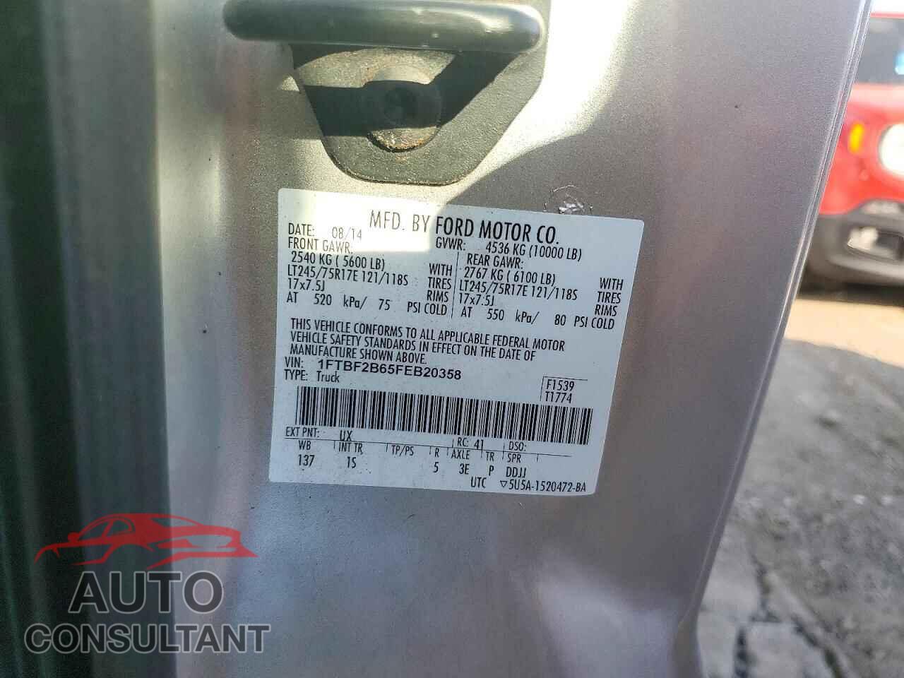 FORD F250 2015 - 1FTBF2B65FEB20358