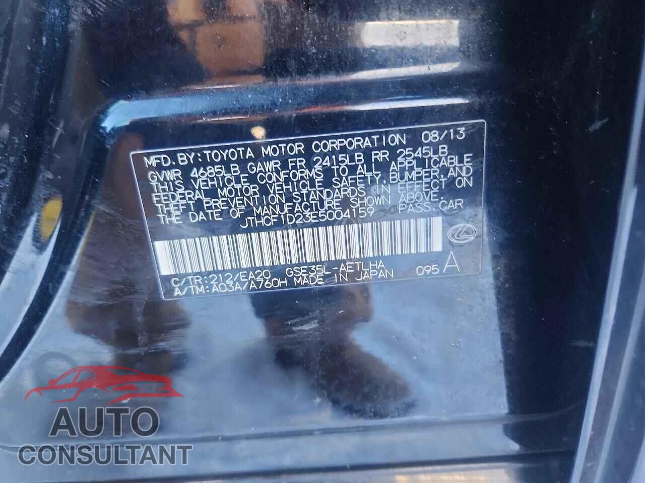 LEXUS IS 2014 - JTHCF1D23E5004159