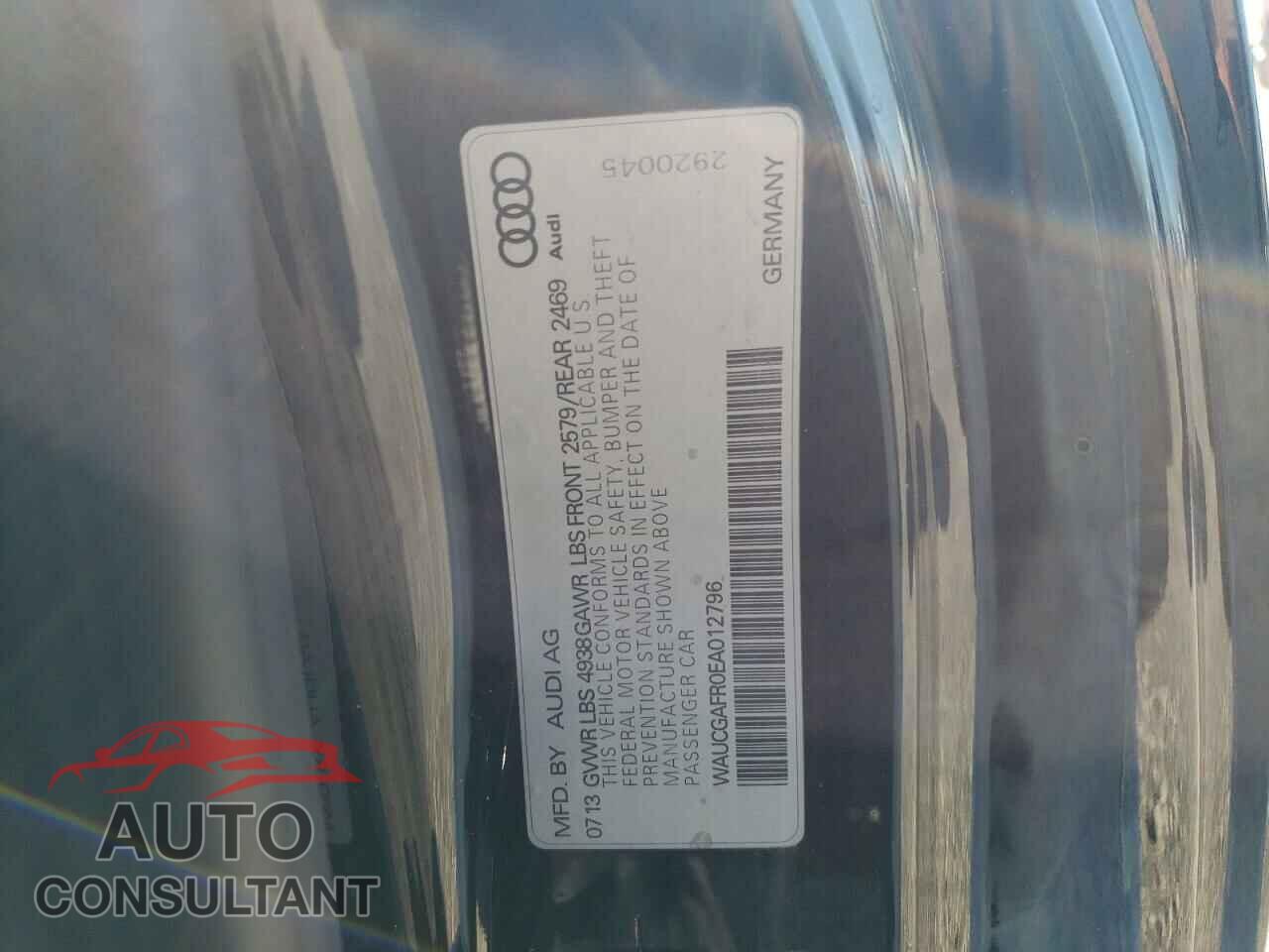 AUDI S5/RS5 2014 - WAUCGAFR0EA012796