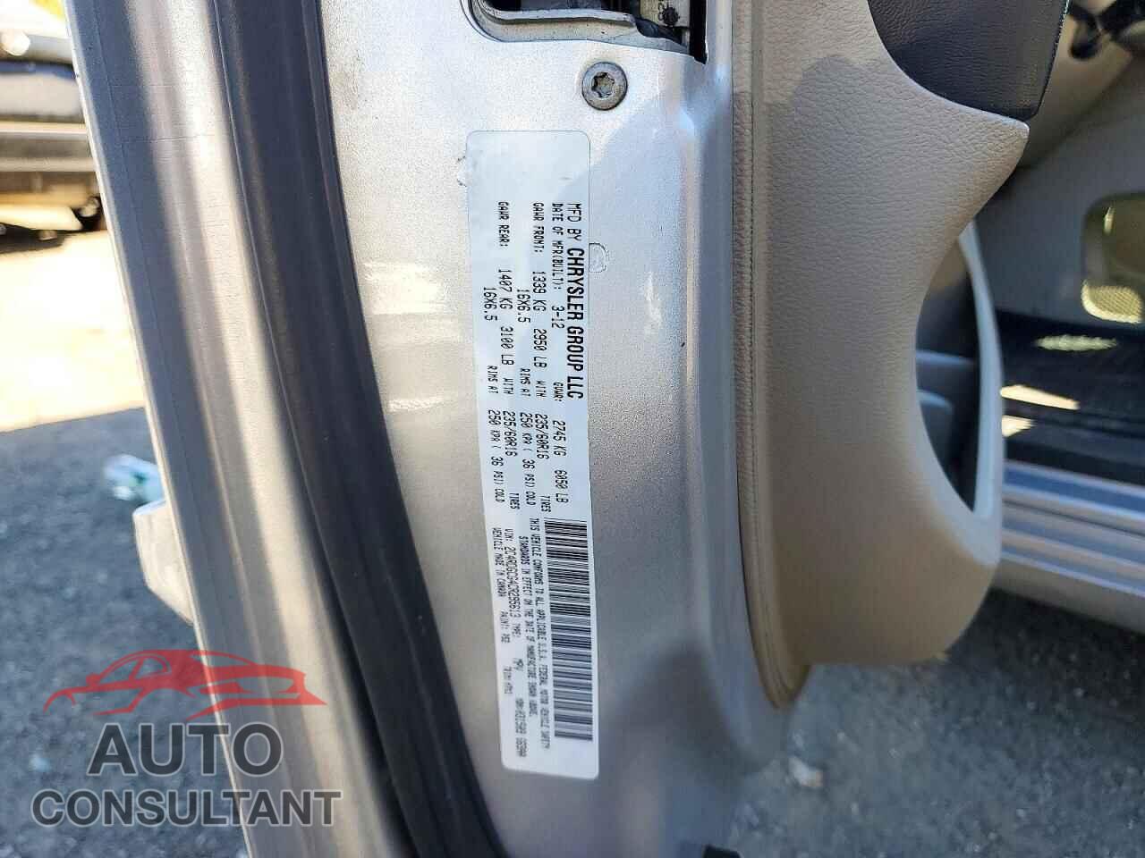 DODGE CARAVAN 2012 - 2C4RDGCG4CR295613