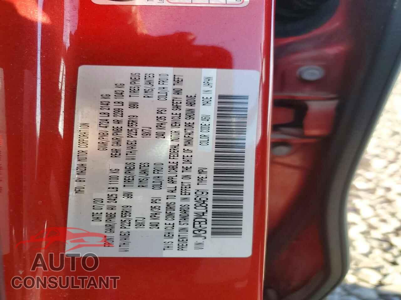 MAZDA CX-5 2020 - JM3KFBDM4L0846191