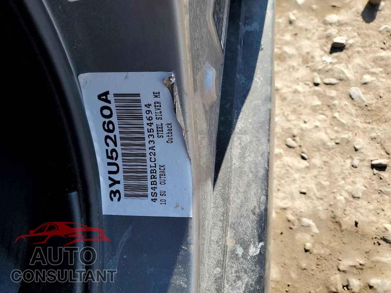 SUBARU OUTBACK 2010 - 4S4BRBLC2A3354694