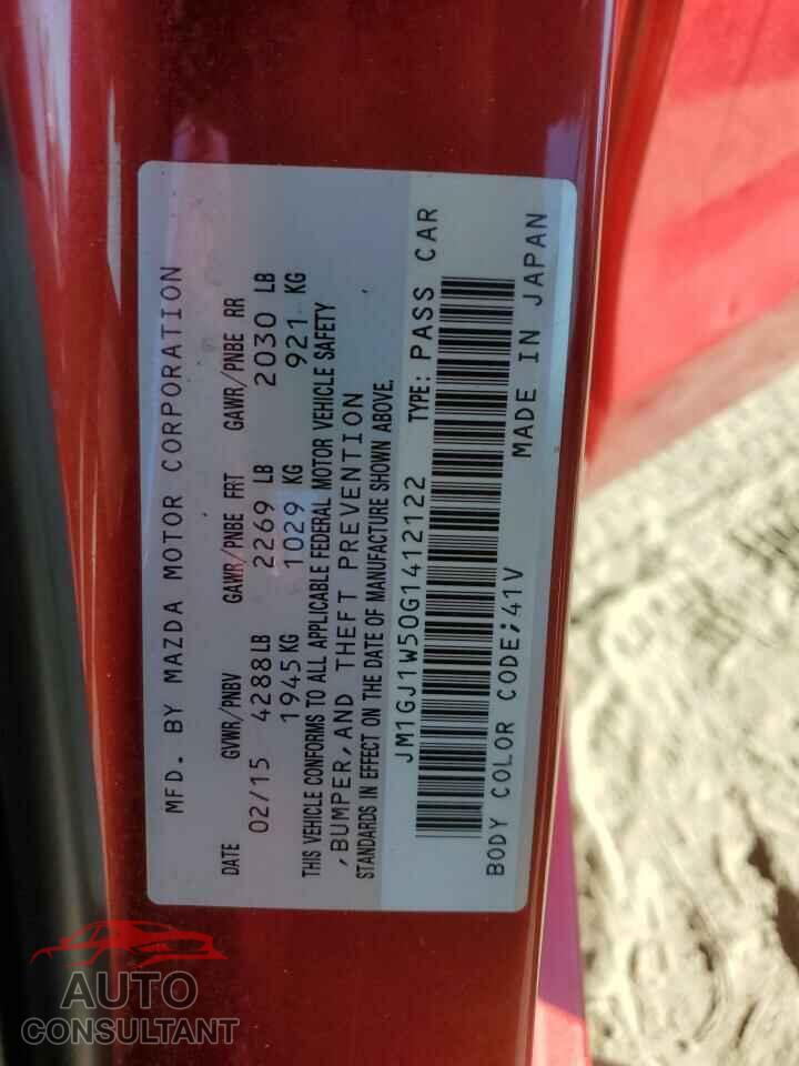 MAZDA 6 2016 - JM1GJ1W50G1412122