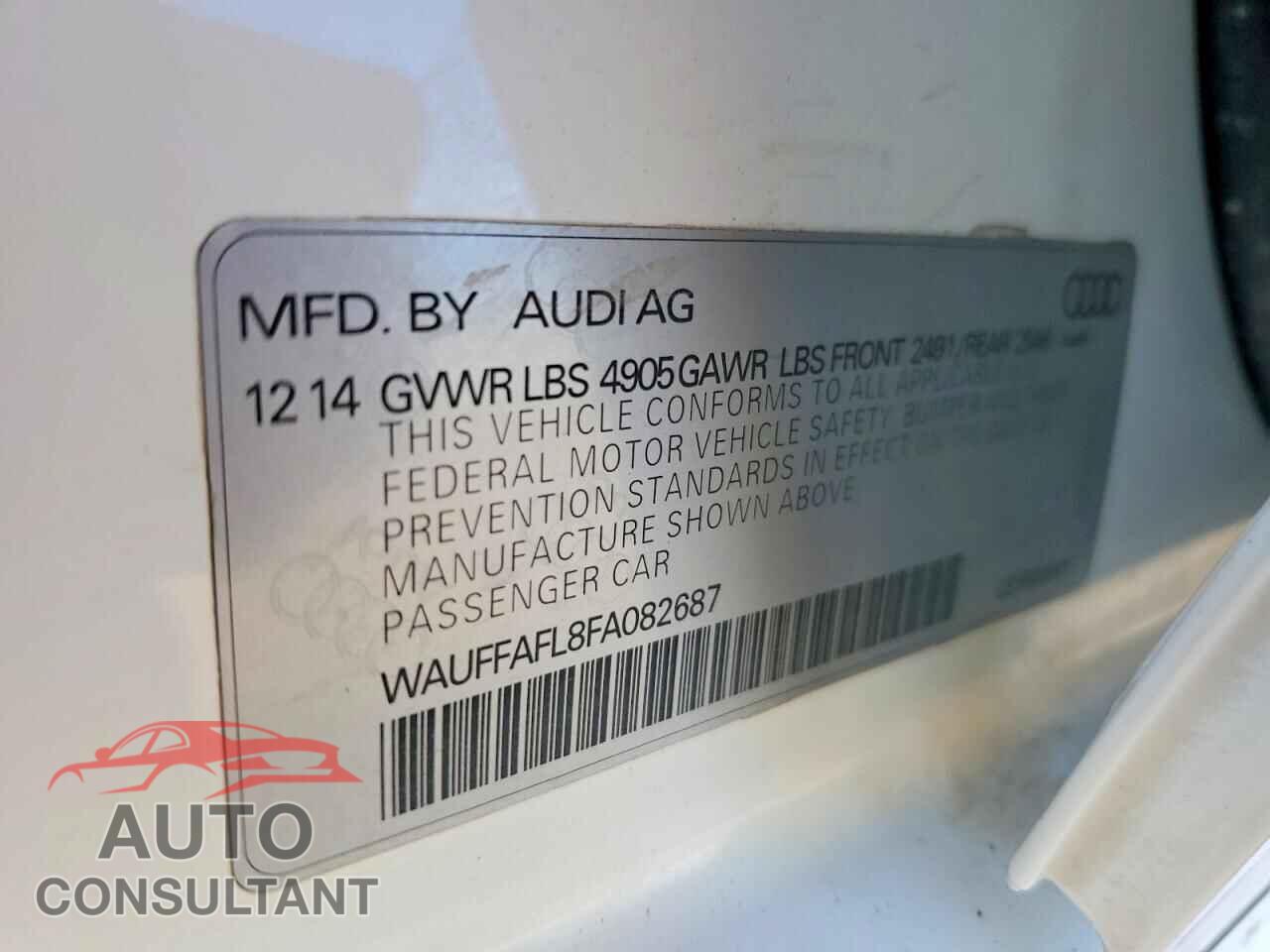 AUDI A4 2015 - WAUFFAFL8FA082687