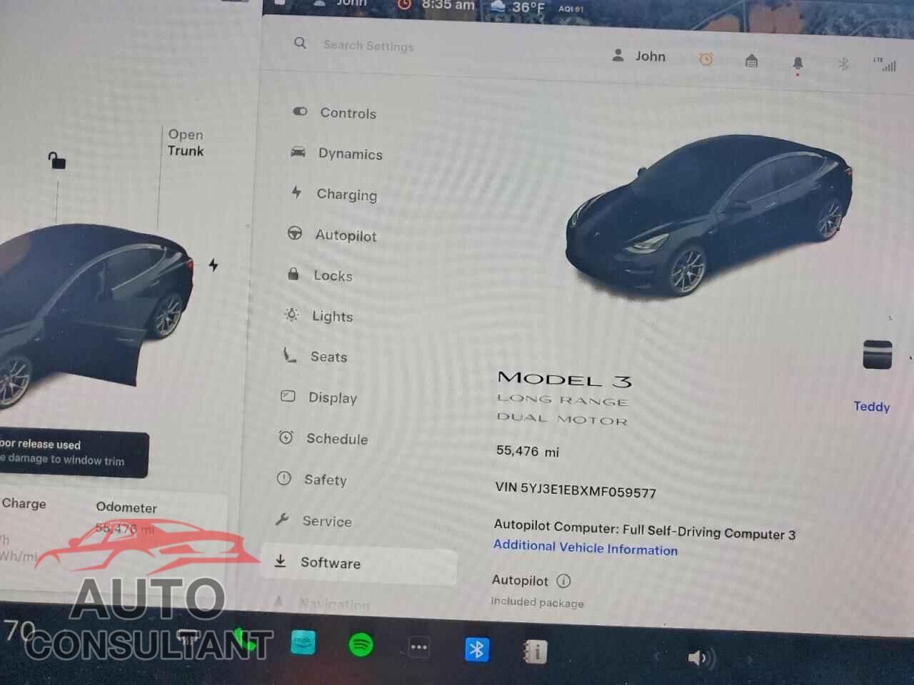 TESLA MODEL 3 2021 - 5YJ3E1EBXMF059577