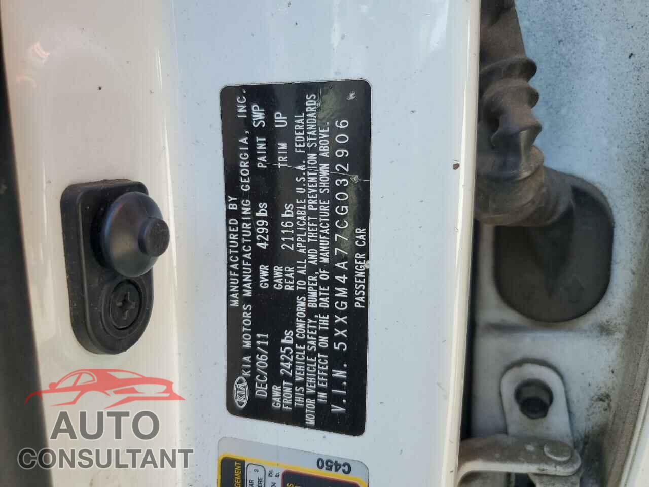 KIA OPTIMA 2012 - 5XXGM4A77CG032906