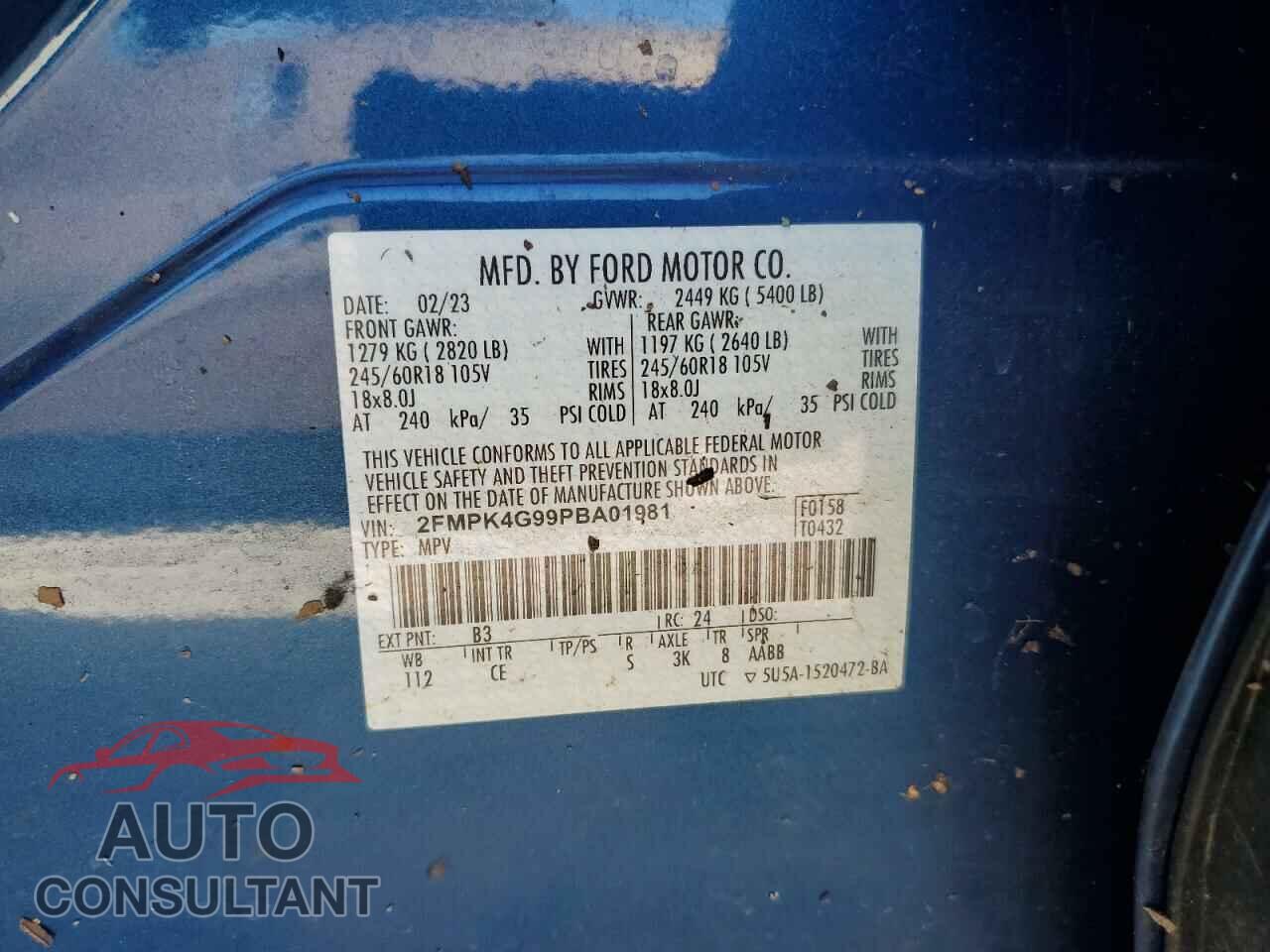 FORD EDGE 2023 - 2FMPK4G99PBA01981