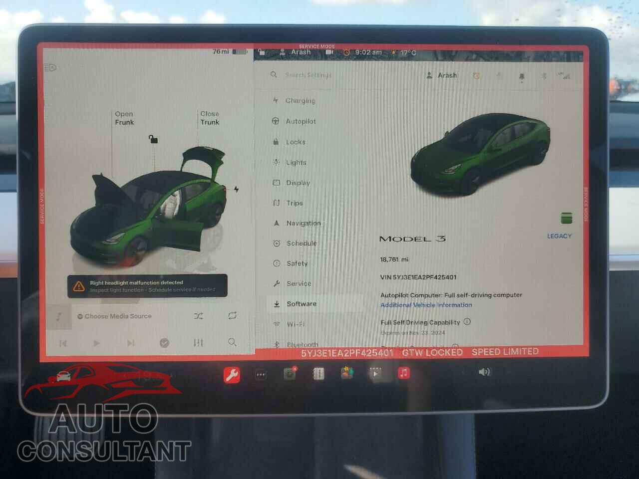 TESLA MODEL 3 2023 - 5YJ3E1EA2PF425401