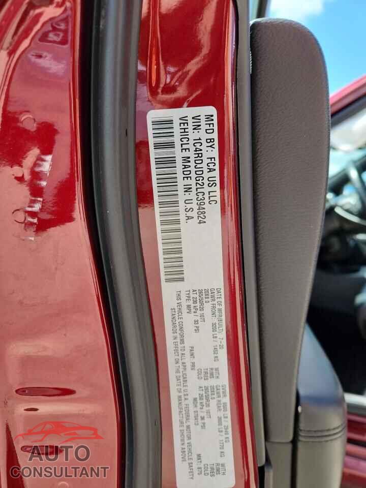 DODGE DURANGO 2020 - 1C4RDJDG2LC394824