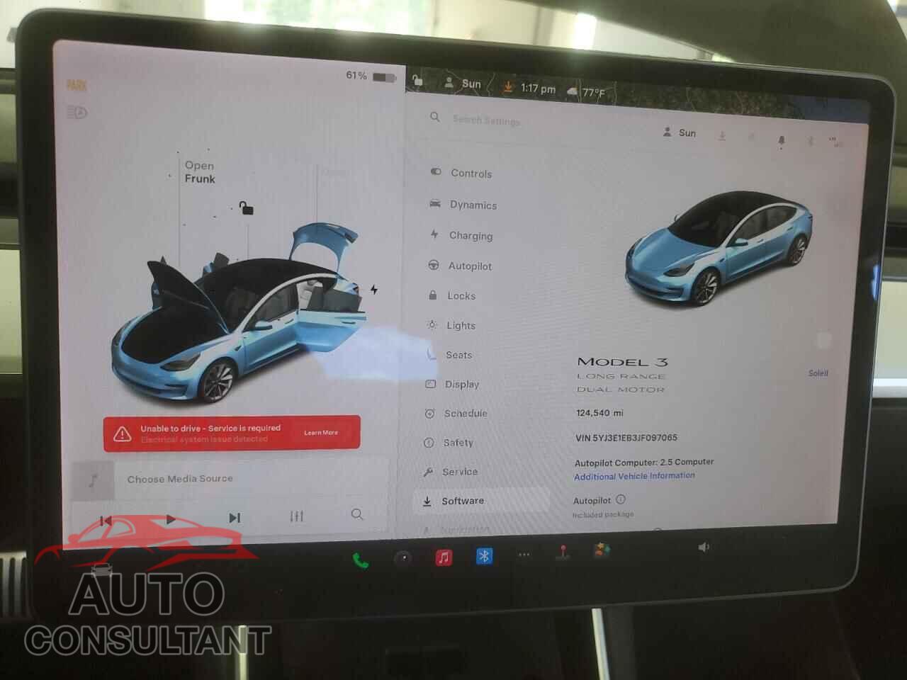 TESLA MODEL 3 2018 - 5YJ3E1EB3JF097065