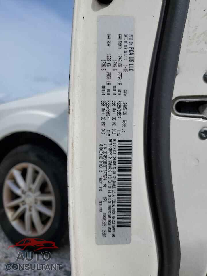 DODGE JOURNEY 2015 - 3C4PDCBB6FT627624