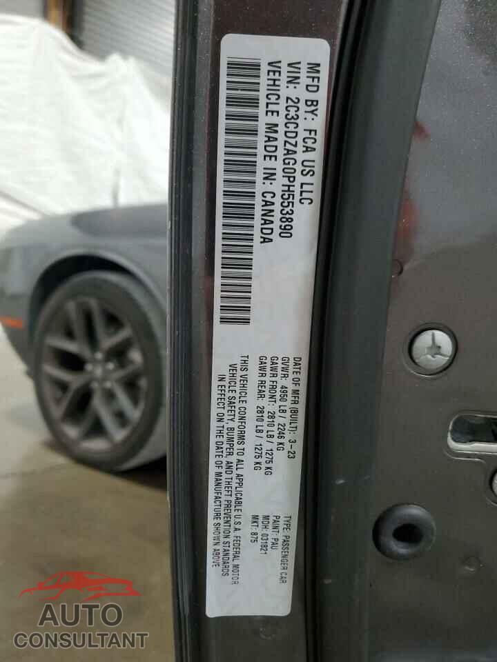 DODGE CHALLENGER 2023 - 2C3CDZAG0PH553890