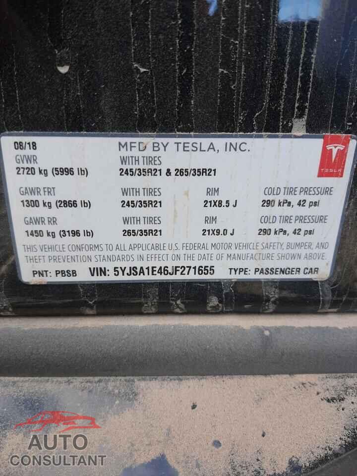 TESLA MODEL S 2018 - 5YJSA1E46JF271655