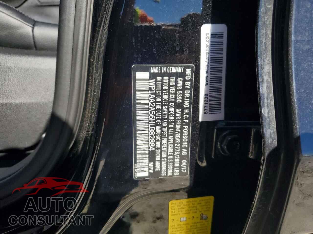 PORSCHE MACAN 2017 - WP1AA2A56HLB82884