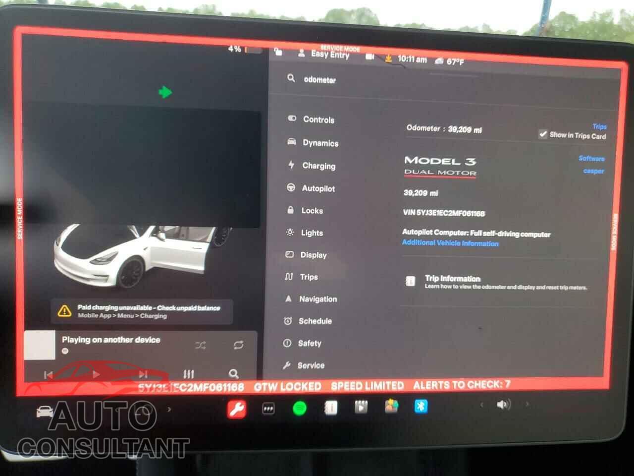 TESLA MODEL 3 2021 - 5YJ3E1EC2MF061168