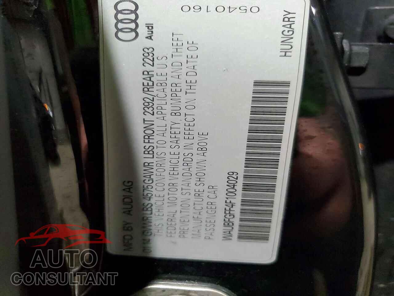 AUDI A3 2015 - WAUBFGFF4F1004029