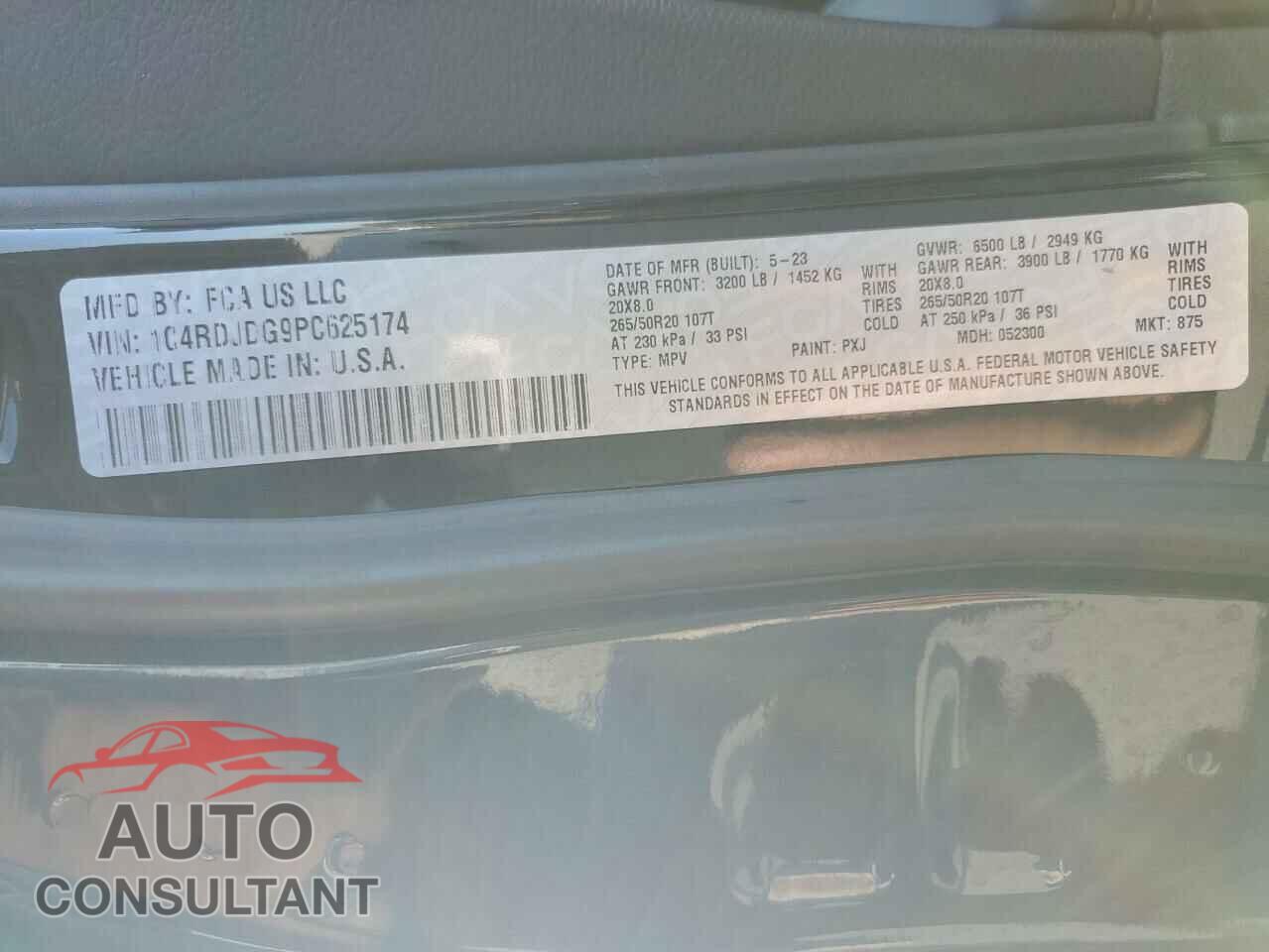 DODGE DURANGO 2023 - 1C4RDJDG9PC625174