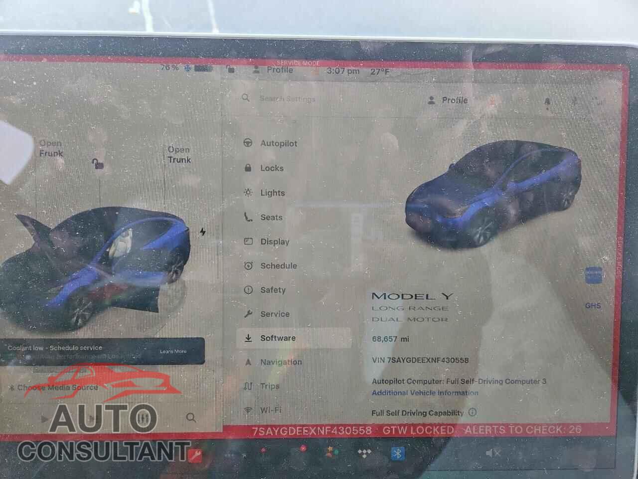 TESLA MODEL Y 2022 - 7SAYGDEEXNF430558
