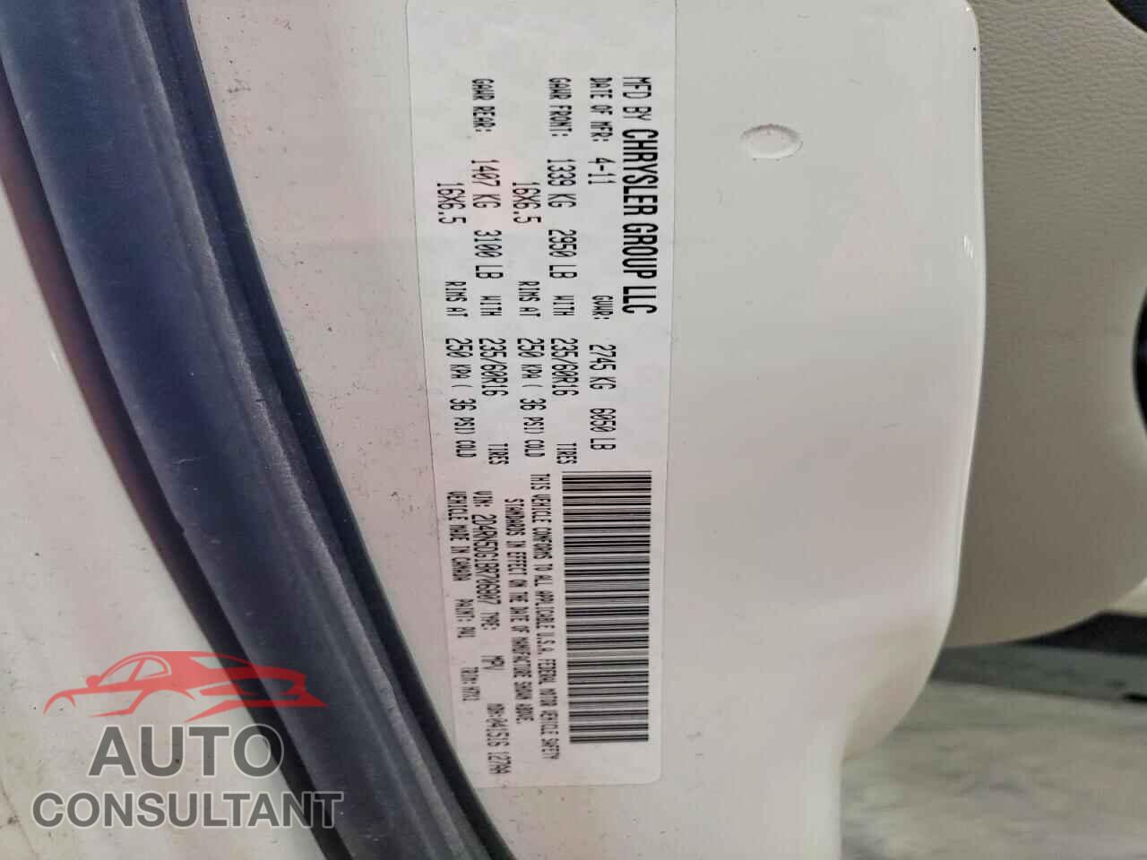 DODGE CARAVAN 2011 - 2D4RN5DG1BR706807
