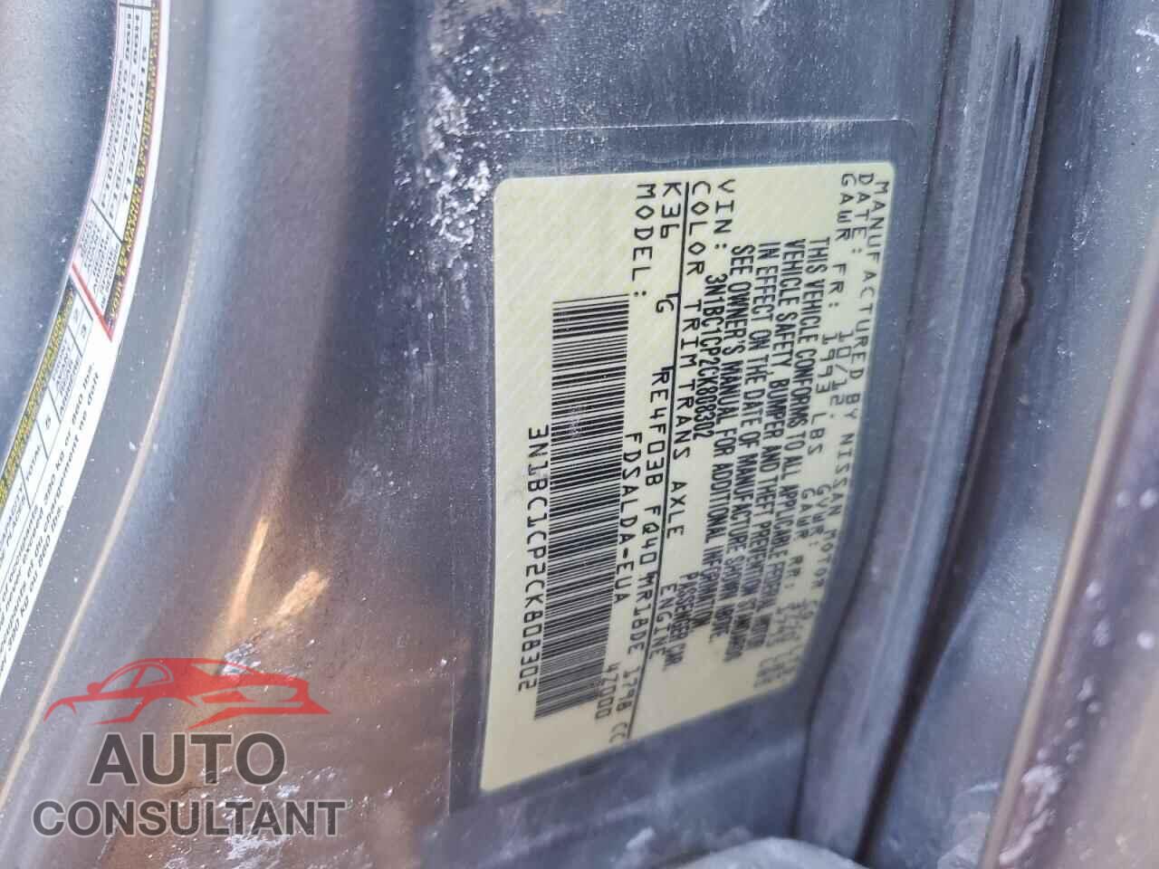 NISSAN VERSA 2012 - 3N1BC1CP2CK808302