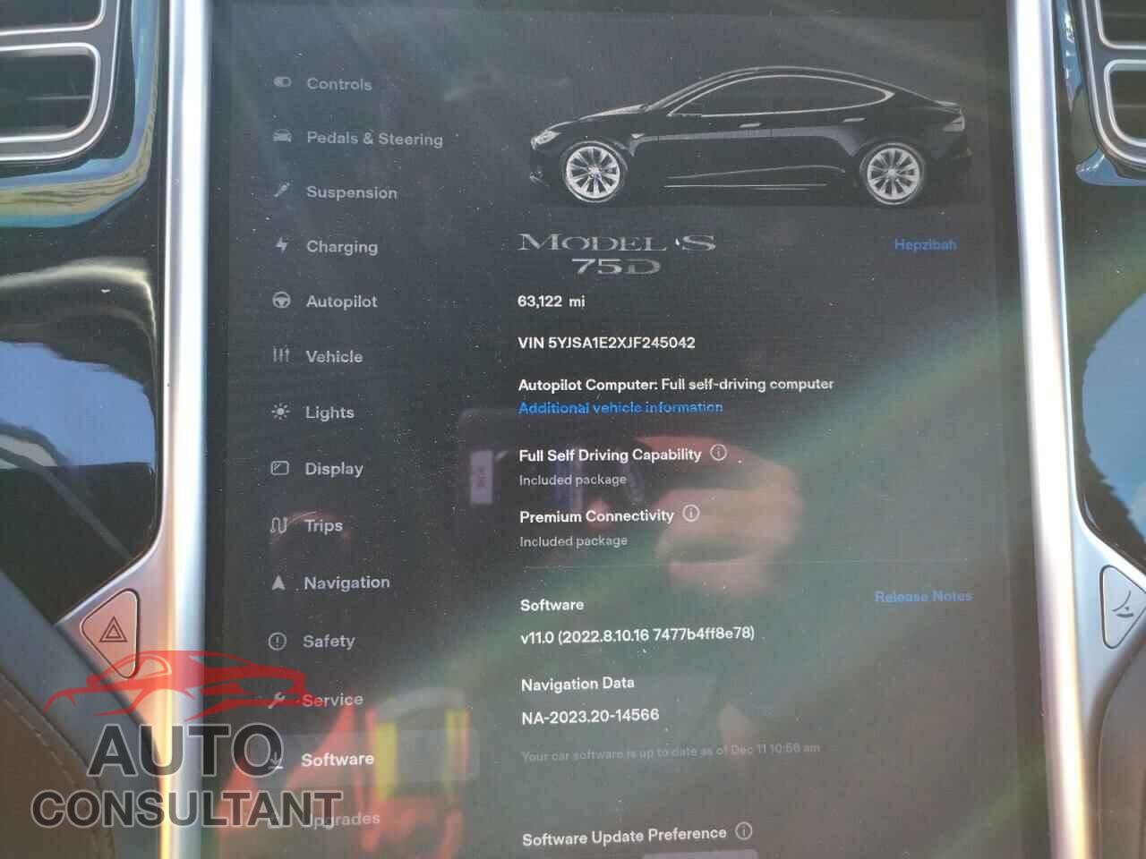 TESLA MODEL S 2018 - 5YJSA1E2XJF245042