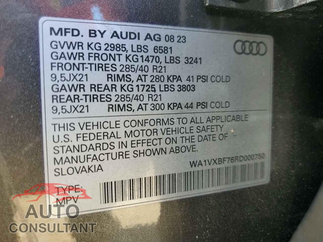 AUDI Q7 2024 - WA1VXBF76RD000750