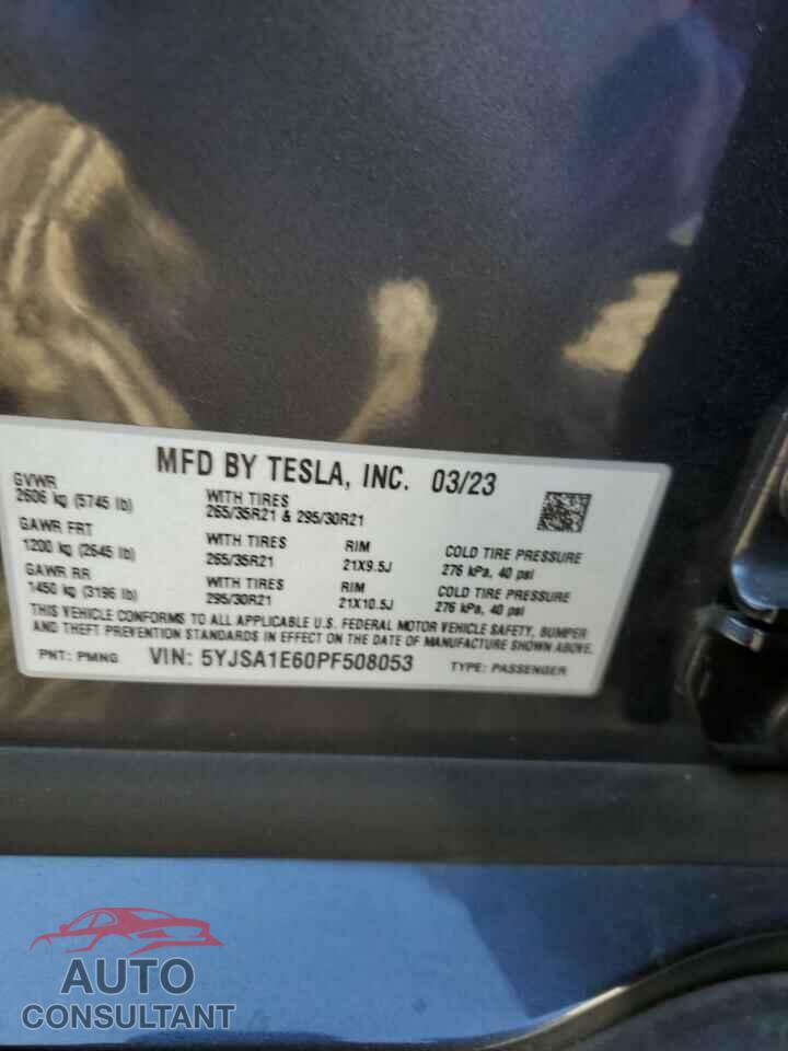 TESLA MODEL S 2023 - 5YJSA1E60PF508053