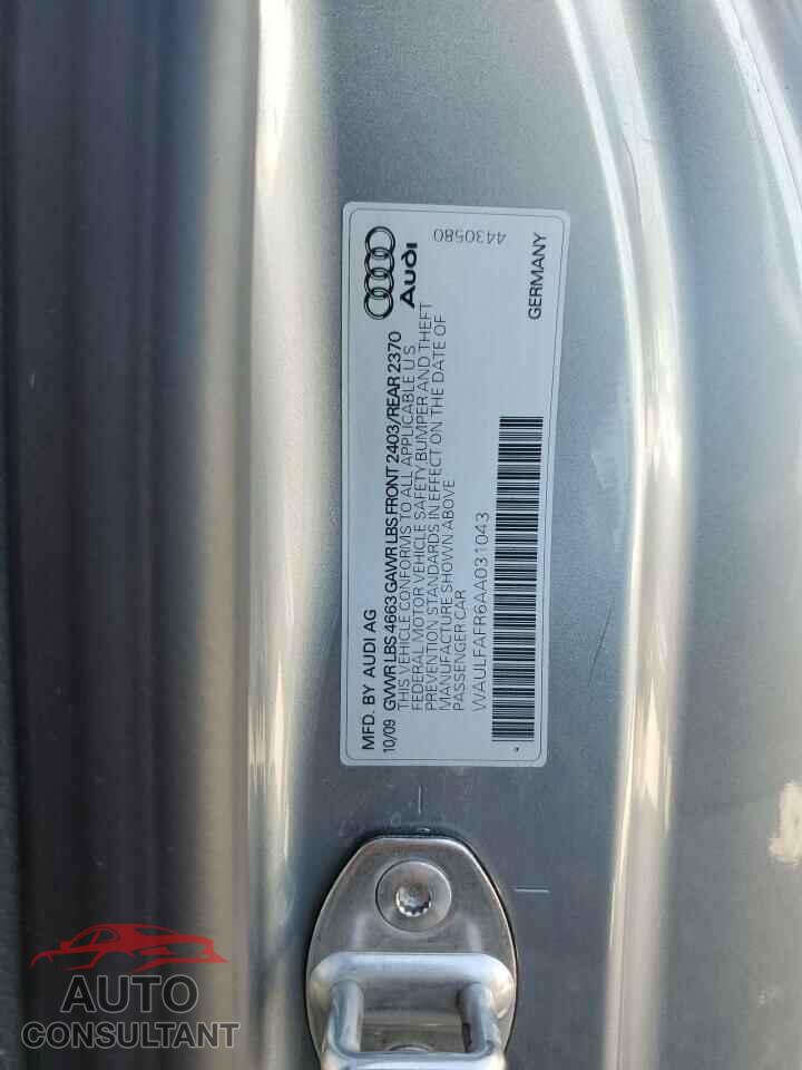 AUDI A5 2010 - WAULFAFR6AA031043