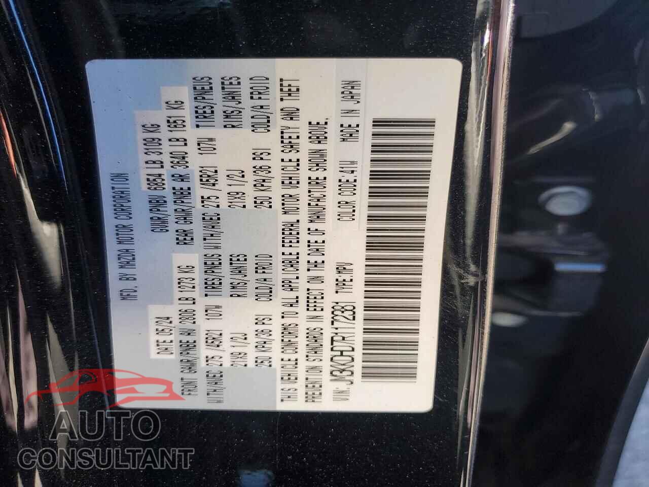 MAZDA CX-90 2024 - JM3KKDHD7R1172381