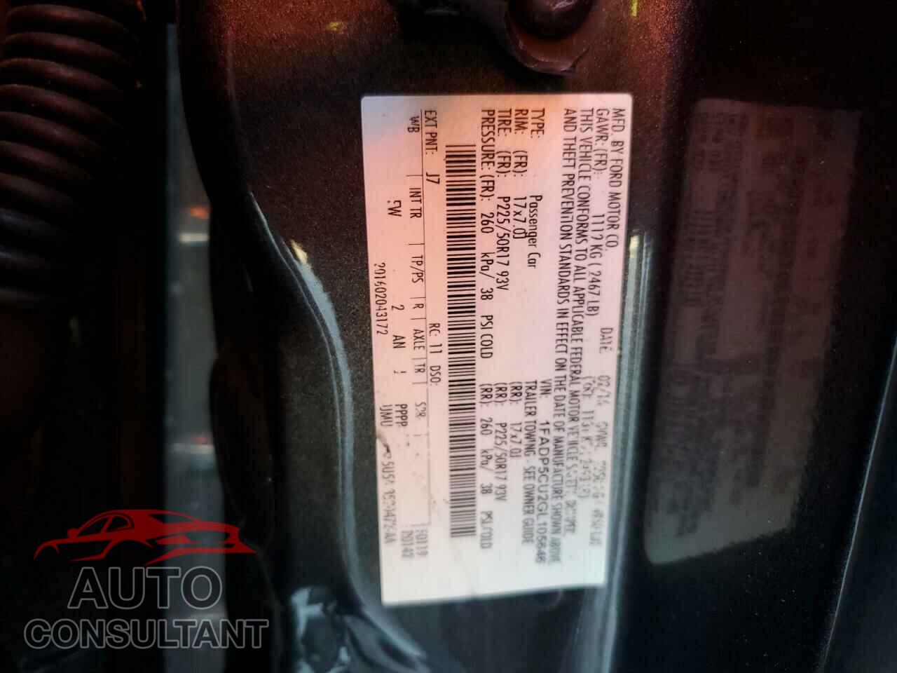 FORD CMAX 2016 - 1FADP5CU2GL105646