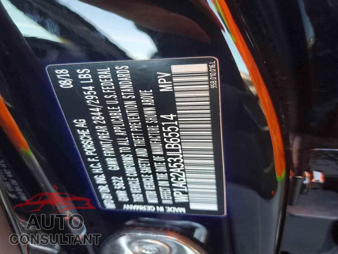PORSCHE MACAN 2018 - WP1AG2A53JLB65514