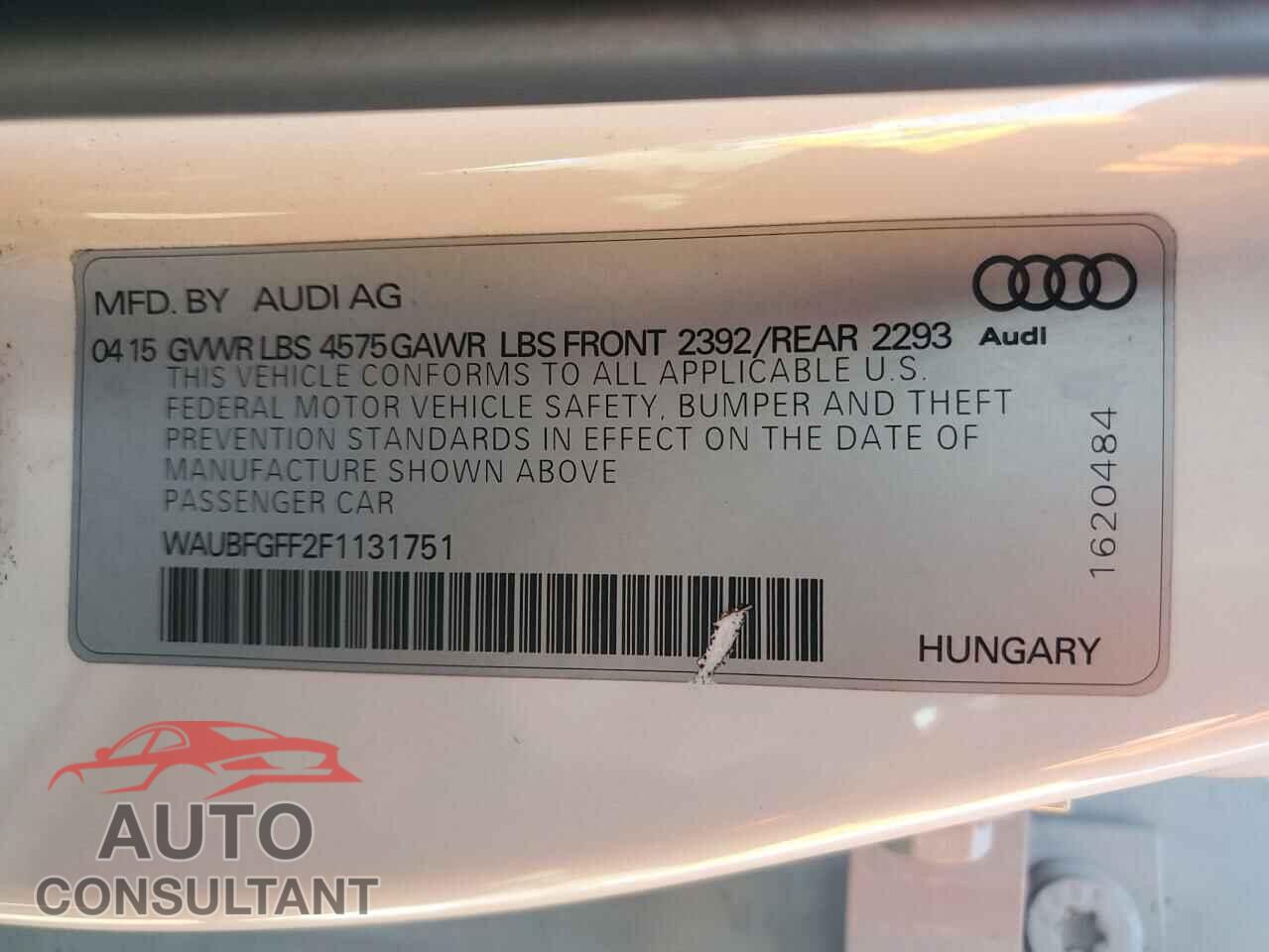 AUDI S3 2015 - WAUBFGFF2F1131751