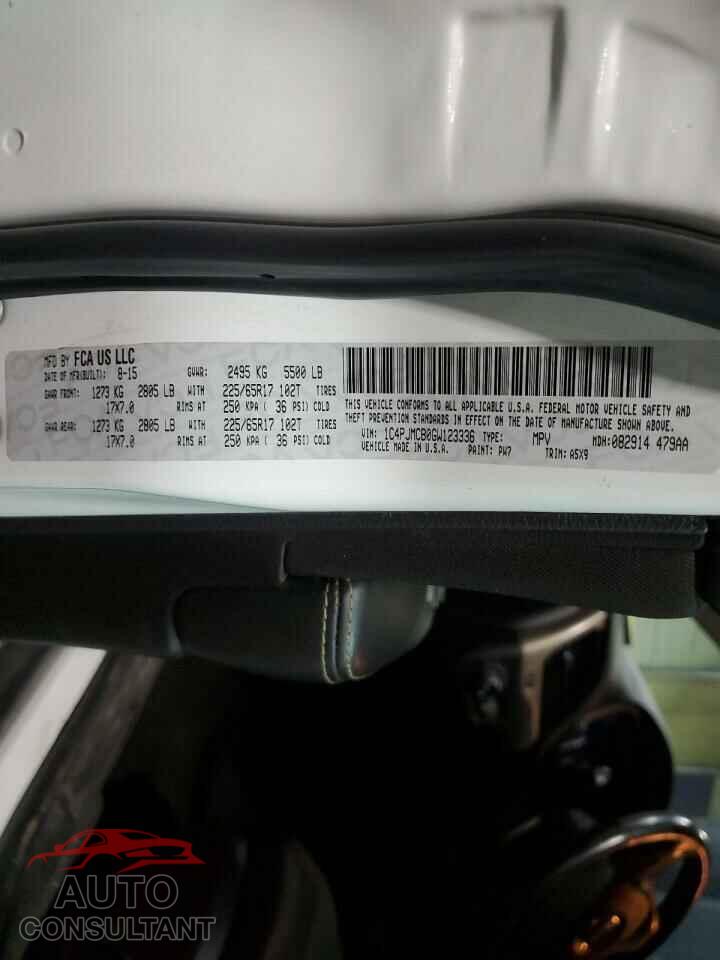 JEEP GRAND CHER 2016 - 1C4PJMCB0GW123336