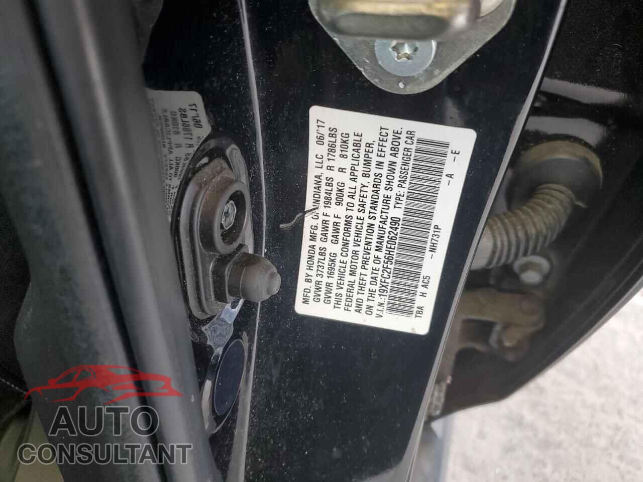 HONDA CIVIC 2017 - 19XFC2F56HE062490