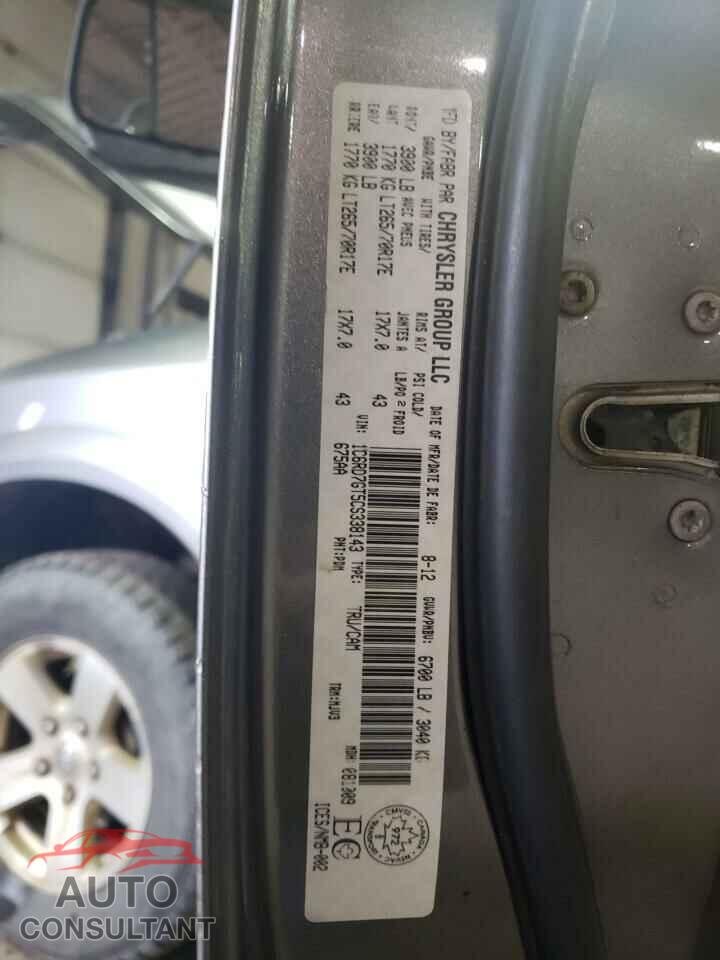 DODGE RAM 1500 2012 - 1C6RD7GT5CS338143