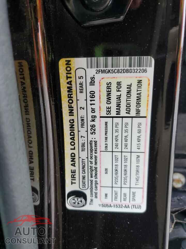 FORD FLEX 2013 - 2FMGK5C82DBD32206
