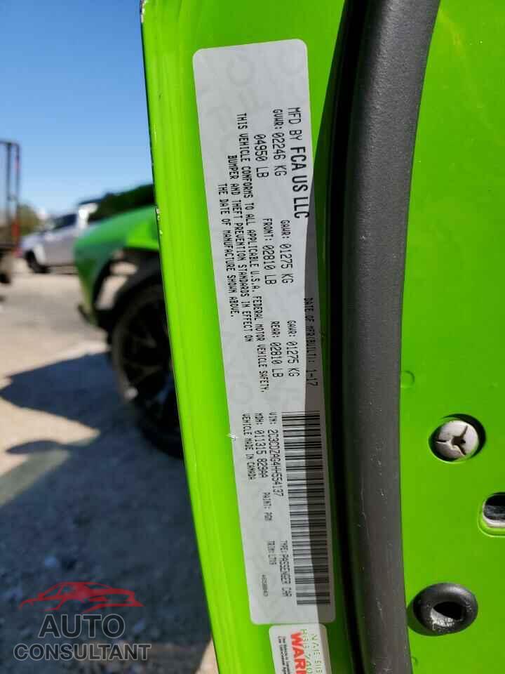 DODGE CHALLENGER 2017 - 2C3CDZAG4HH554137