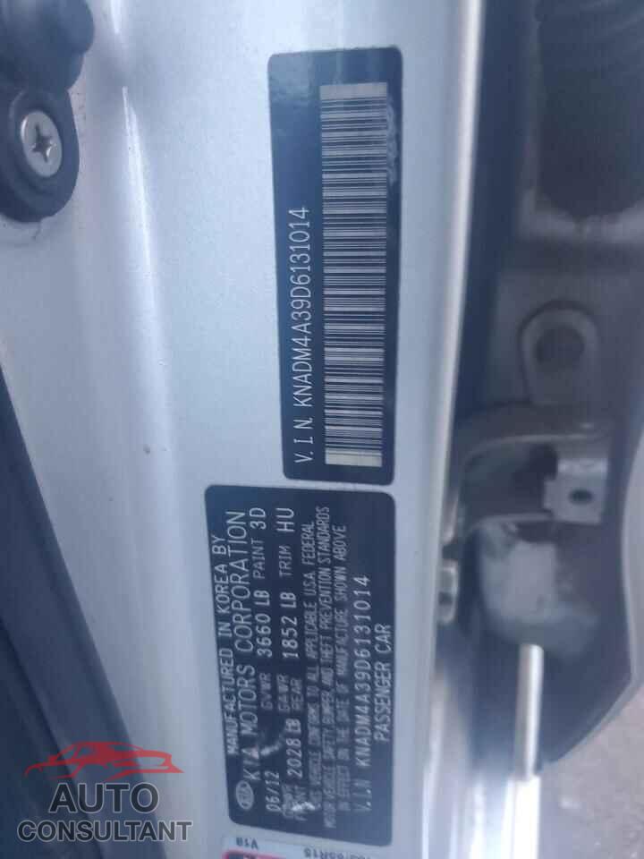 KIA RIO 2013 - KNADM4A39D6131014