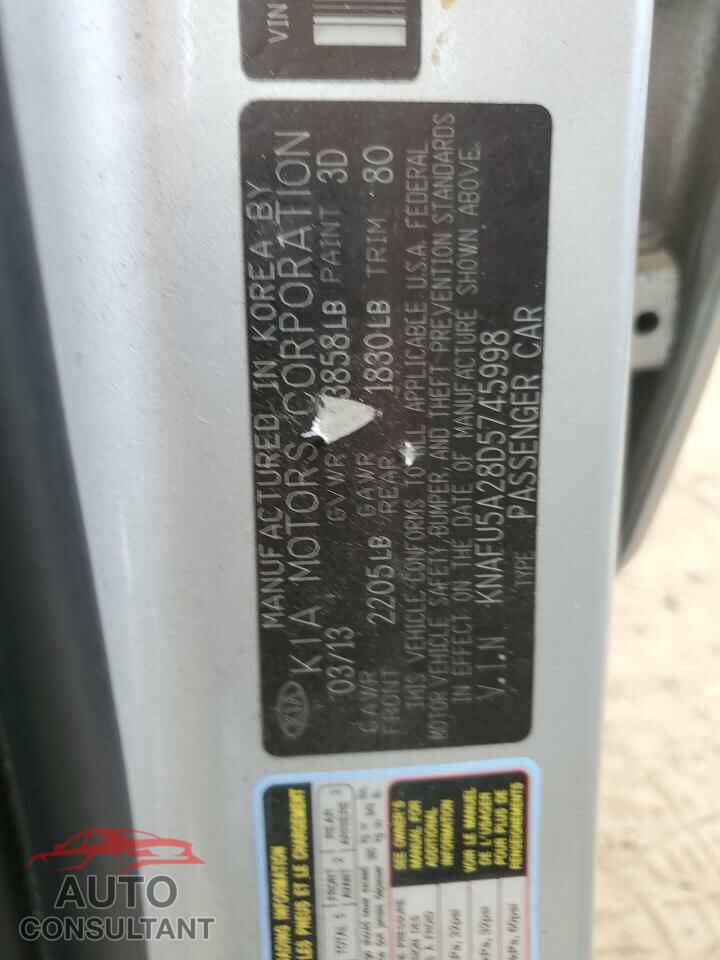KIA FORTE 2013 - KNAFU5A28D5745998