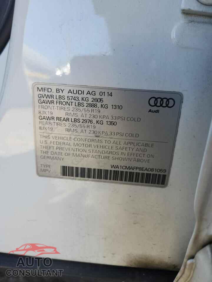 AUDI Q5 2014 - WA1CMAFP8EA081059