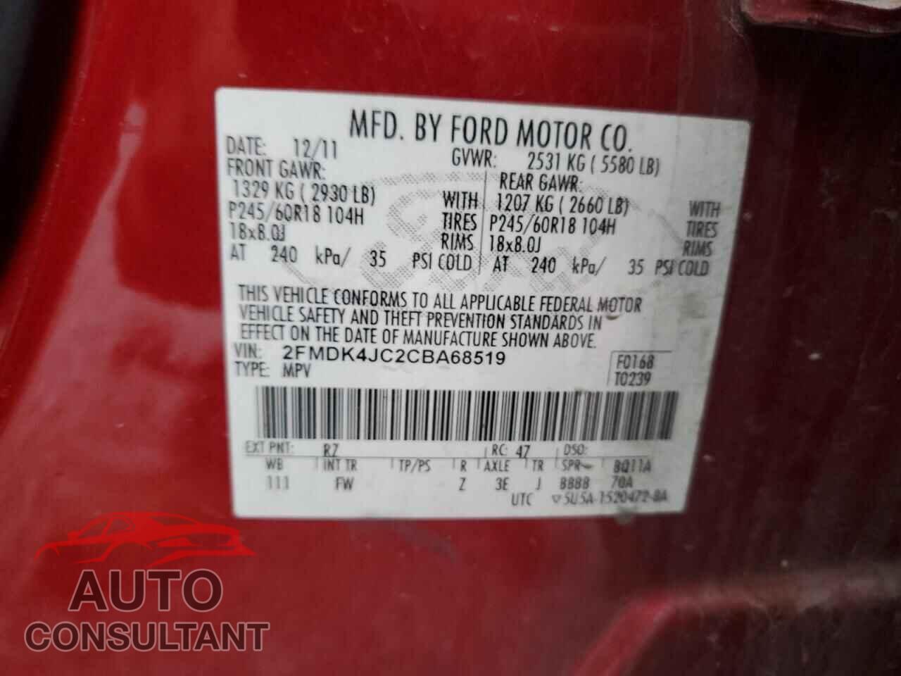 FORD EDGE 2012 - 2FMDK4JC2CBA68519