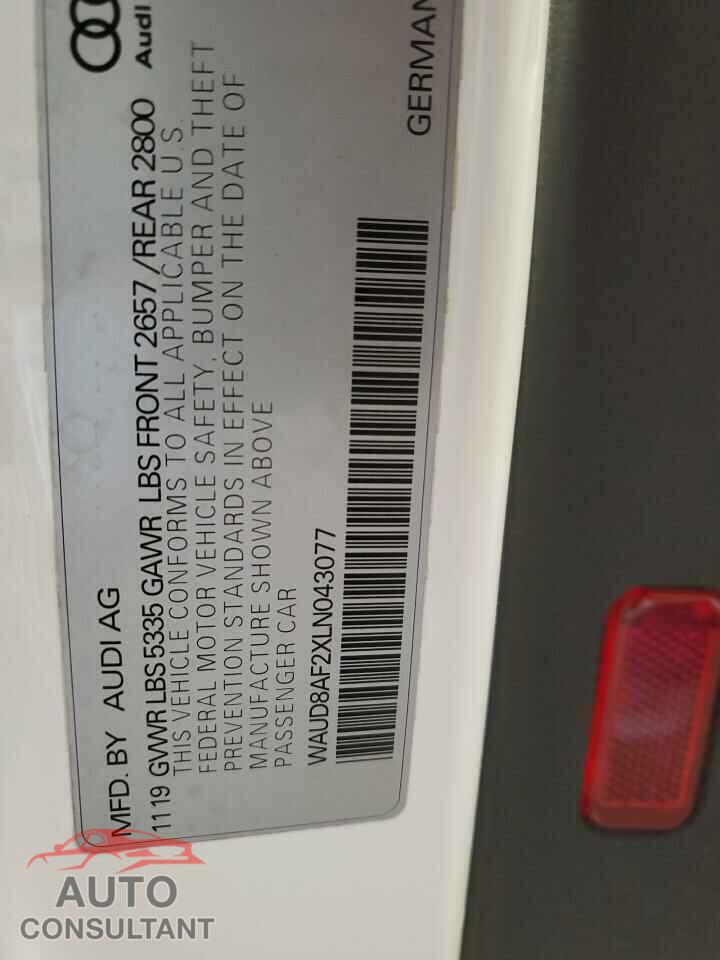 AUDI A6 2020 - WAUD8AF2XLN043077