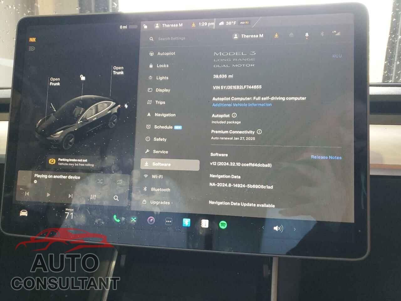 TESLA MODEL 3 2020 - 5YJ3E1EB2LF744655