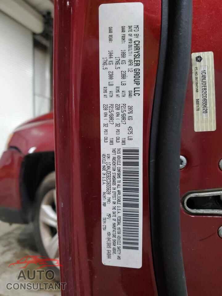 JEEP COMPASS 2012 - 1C4NJDEB2CD655620