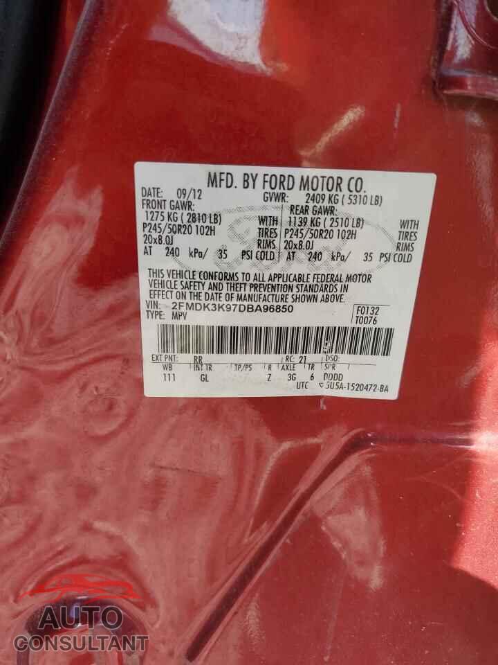 FORD EDGE 2013 - 2FMDK3K97DBA96850