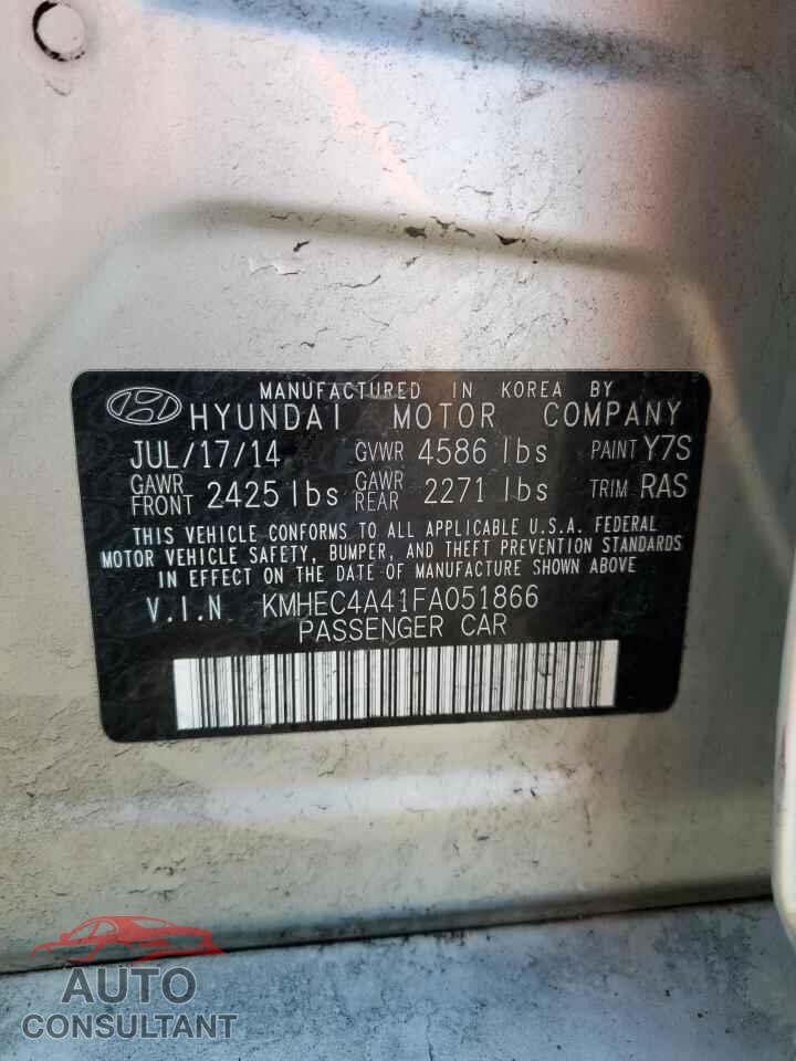 HYUNDAI SONATA 2015 - KMHEC4A41FA051866