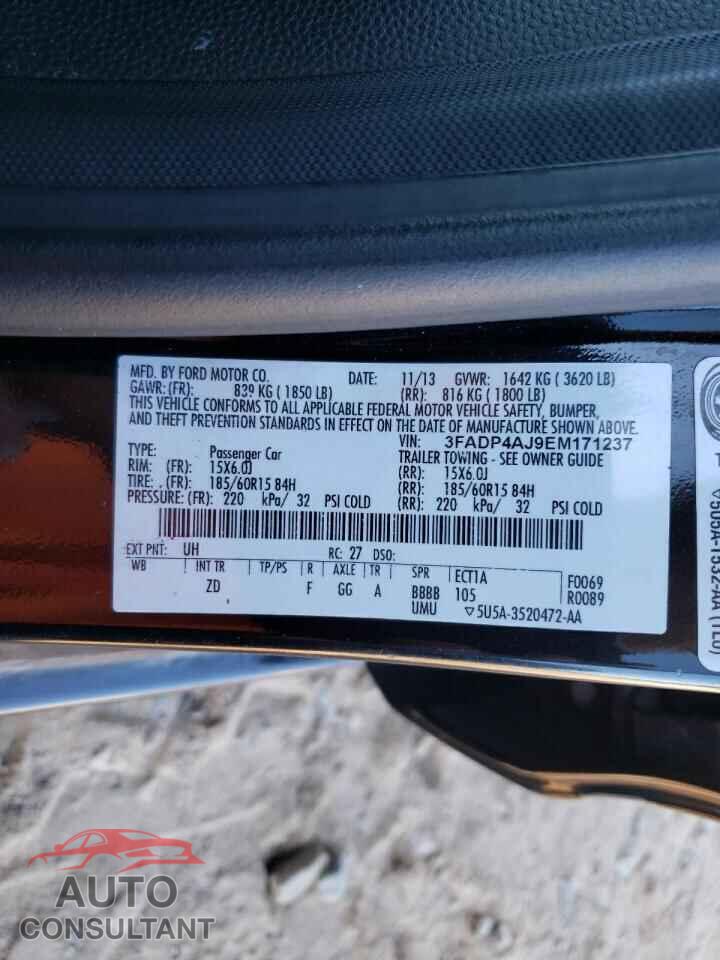 FORD FIESTA 2014 - 3FADP4AJ9EM171237