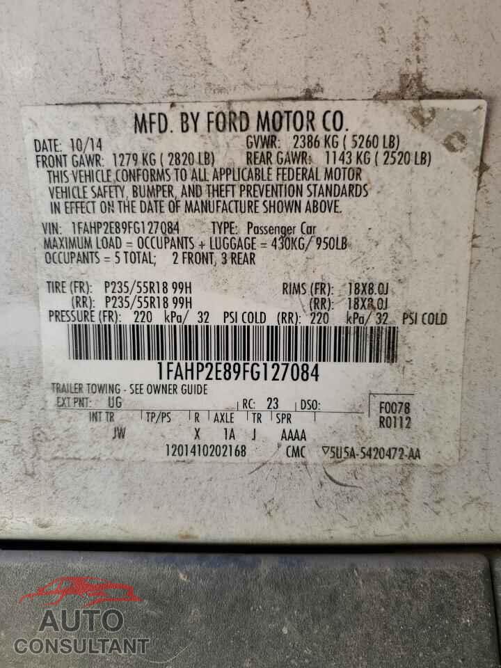 FORD TAURUS 2015 - 1FAHP2E89FG127084